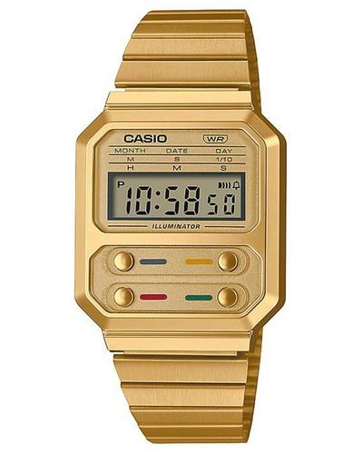 G-Shock Gold Digital Stainless Steel Quartz Watch - Metallic