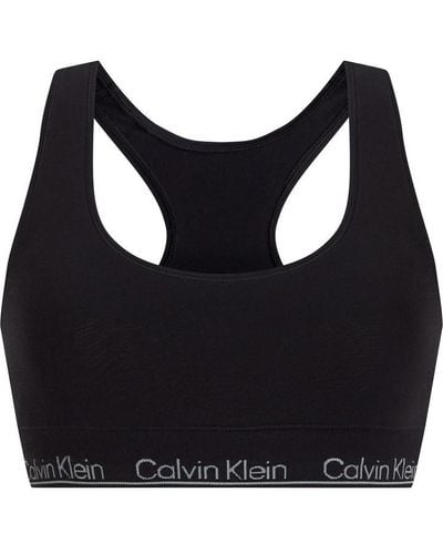 Calvin Klein Modern Cotton Black Racerback Bralette