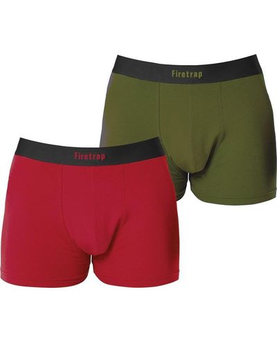 Firetrap 2 Pack Boxer Shorts - Green
