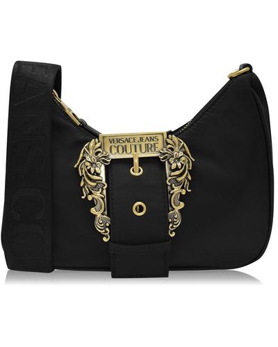 Versace Jeans Couture Buckled Hobo Bag - Black