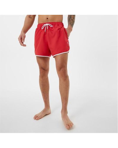 Jack Wills Logo Swim Shorts - Red