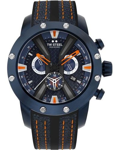 TW Steel Wrc Limited Stainless Steel Classic Analogue Quartz Watch - Blue