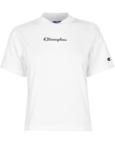 Champion Script T Shirt - White