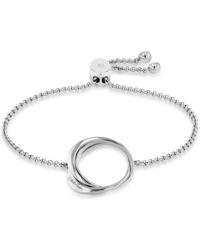 Calvin Klein Ladies Silver Tone Bracelet 35000006 - Metallic
