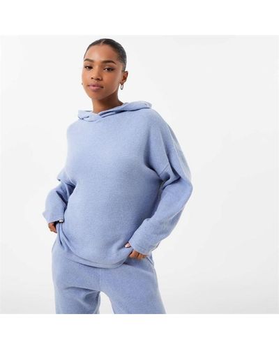 Jack Wills Lounge Knitted Hoodie - Blue