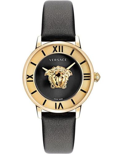 Versace Medusa Stainless Steel Luxury Analogue Quartz Watch - Metallic