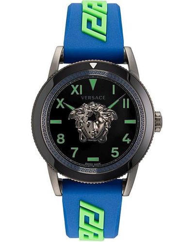 Versace Palazzo Stainless Steel Luxury Analogue Quartz Watch Ve2v00722 - Black