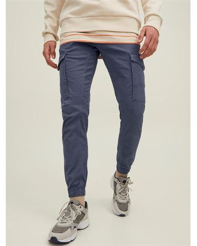 Jack & Jones Paul Flake Cargo Trousers - Blue