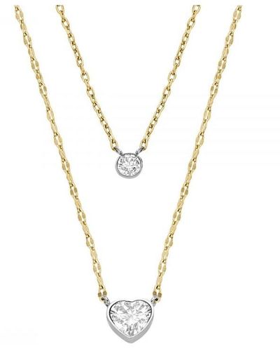 Fossil Ladies Gold Multi Chain Necklace Jf04357998 - Metallic