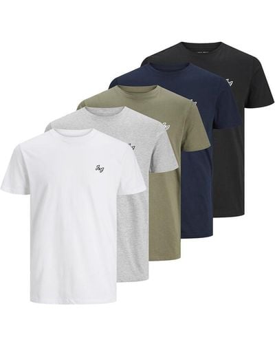Jack & Jones 5-pack Short Sleeve T-shirt - Multicolour