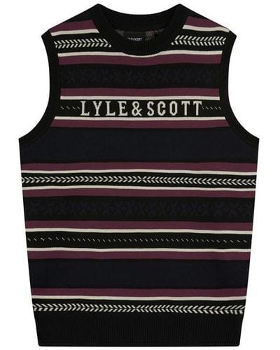Lyle & Scott Lyle Glen Fair Vest Sn99 - Black