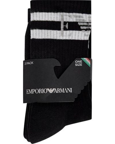 Emporio Armani 's Knit Short Soc - Black