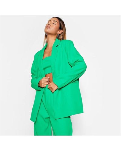 I Saw It First Woven Single Breasted Tailored Blazer - Green
