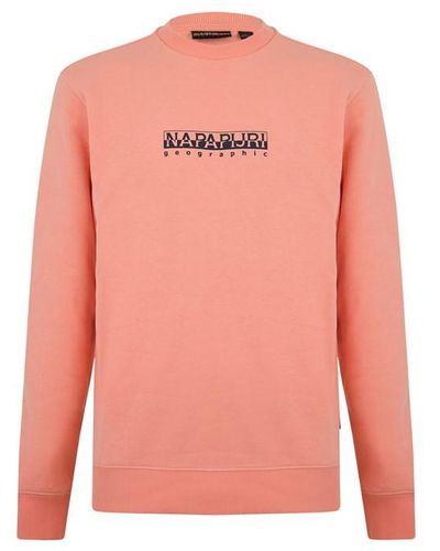 Napapijri Box Logo Crew Sweatshirt - Pink