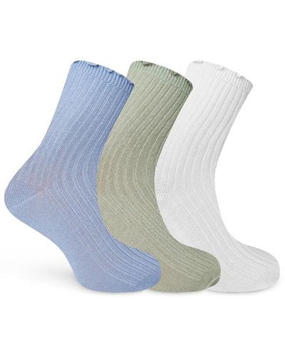 Jack Wills Frill Socks 3 Pack - Blue