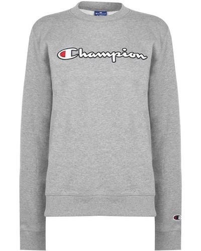 Champion Script Crew Neck Sweatshirt - Grey