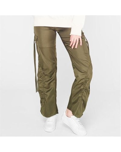 I Saw It First Ruched Cargo Trousers - Green