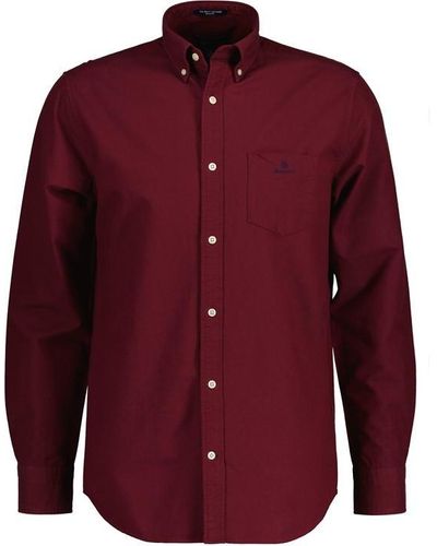 GANT Beefy Oxford Shirt - Red