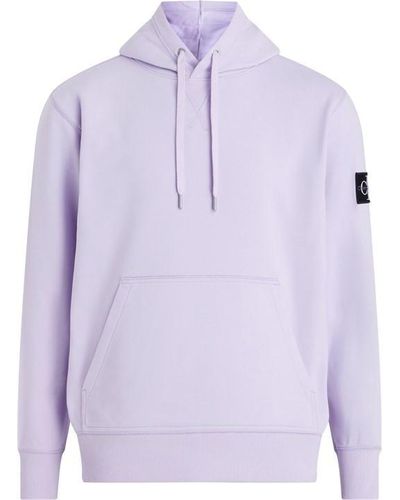 Calvin Klein Badge Hoodie - Purple