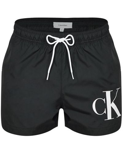 Calvin Klein Large Logo Swim Shorts - Black