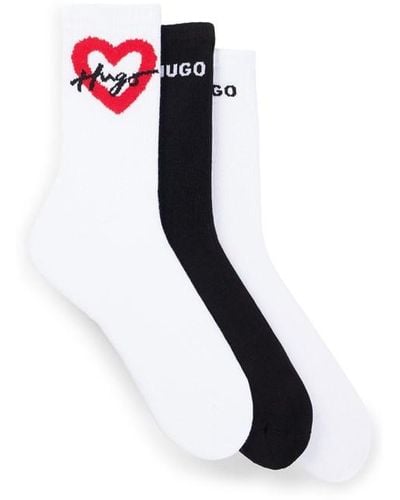 HUGO Pack Lover Crew Socks Ladies - Black