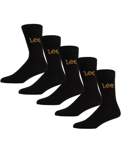Lee Jeans Drew 5 Pack Socks - Black