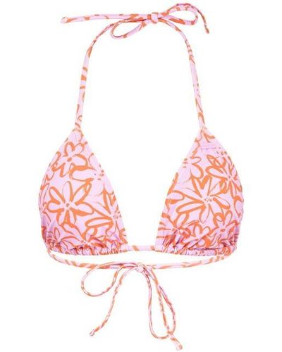 SoulCal & Co California Tie Bikini Top Ld43 - Pink
