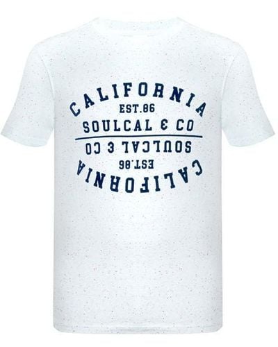 SoulCal & Co California Textured Flecked T Shirt - White