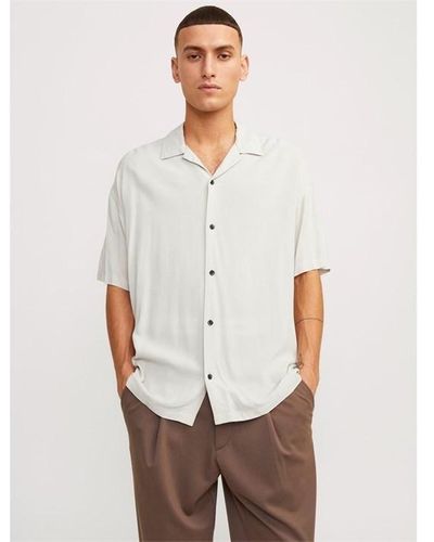 Jack & Jones Solid Resort Short Sleeve Shirt - White