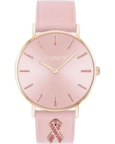 COACH Ladies Perry Breast Cancer Awareness Watch - Pink