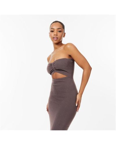 Jack Wills Knitted Bandeau Dress - Brown