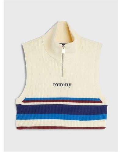 Tommy Hilfiger Knitted Racer Top - Blue