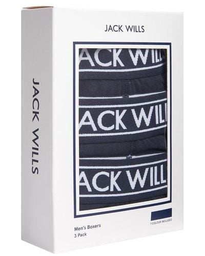 Jack Wills Daily 3 Pack Of Boxers - Blue