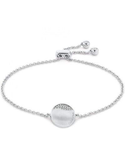 Calvin Klein Ladies Silver Tone Bracelet 35000134 - Metallic