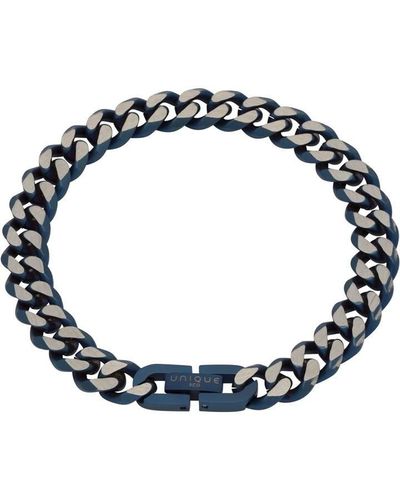 Unique And Co Unique & Co Grey Chain Bracelet Lab-130-21cm - Blue