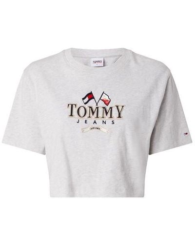 Tommy Hilfiger Tjw Super Crop Mdrn Prp 1 Ss - White