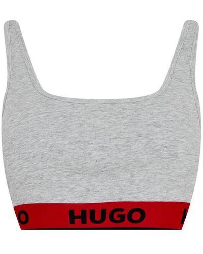 HUGO Bralette Sporty Logo 10241852 - Grey
