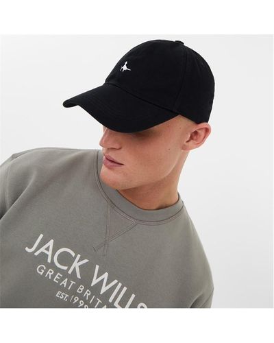 Jack Wills Wills Enfield Classic Logo Cap - Black