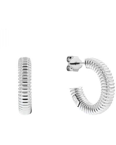 Calvin Klein Ladies Silver Tone Earrings 35000031 - Metallic
