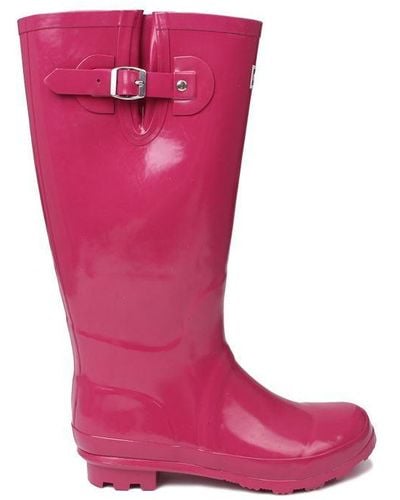 Kangol Tall Wellies Women's Wellington Boots In Pink