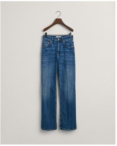 GANT Slim Fit Flared Jeans - Blue