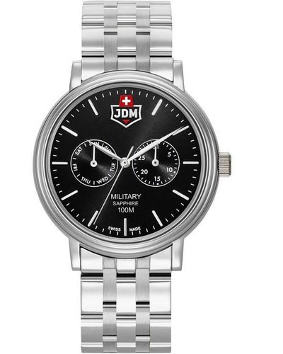 JDM MILITARY Echo Steel Black Dial Watch - Metallic