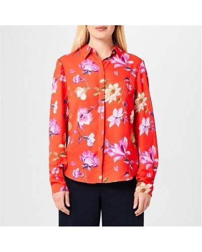 Ted Baker Ted Printed Shirt Ld99 - Red