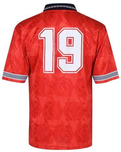 Score Draw England 1990 Away Shirt With Print - Red
