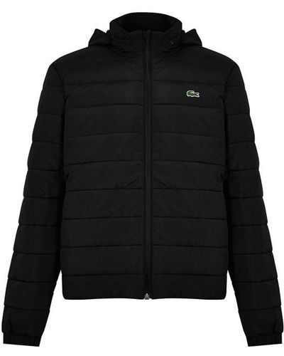Lacoste Hooded Puffer Jacket - Black