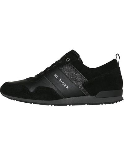 Tommy Hilfiger Iconic Suede Mix Runner - Black