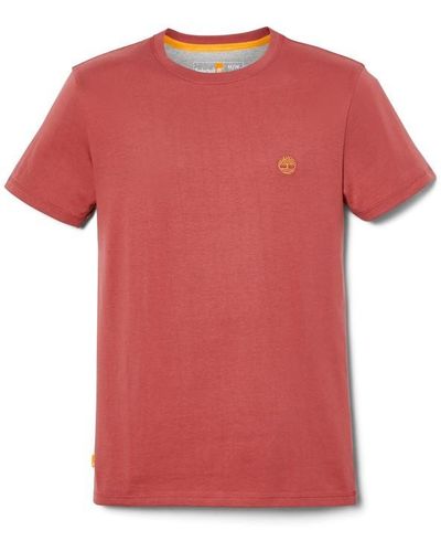 Timberland Fit Logo Tee - Red