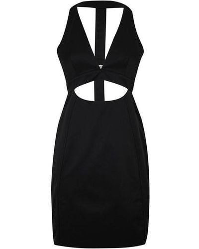Calvin Klein Open Back Strap Utility Dress - Black