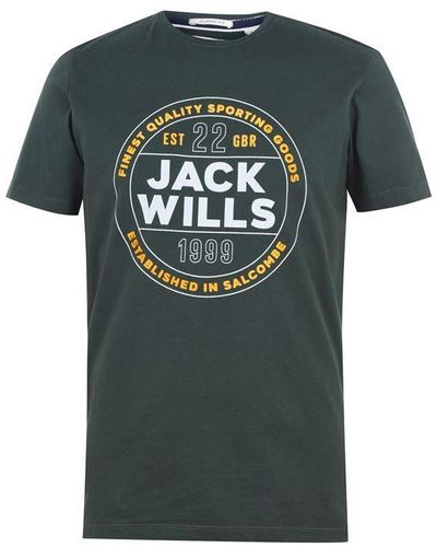 Jack Wills Kenwick Graphic Logo T-shirt - Grey