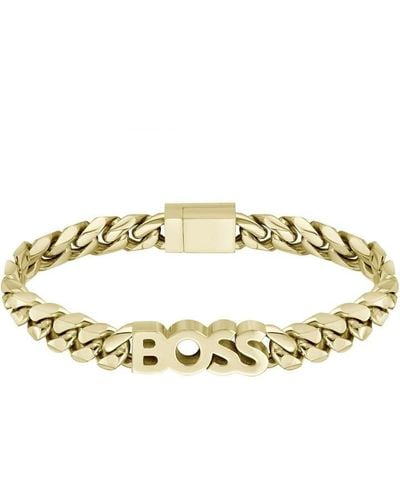 BOSS Kassy Light Yellow Gold Ip Bracelet - Metallic